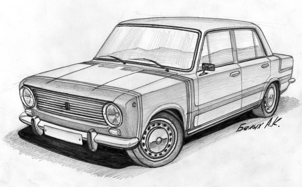 Раскраска ВАЗ 2101 Жигули