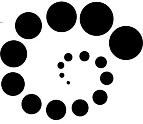 Динамичная композиция из точек