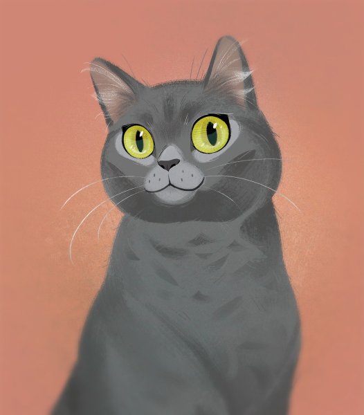 Нарисовать британского кота