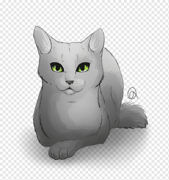 Серый кот мультяшный