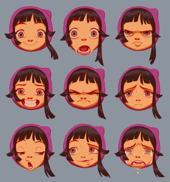 Стилизованные лица эмоции