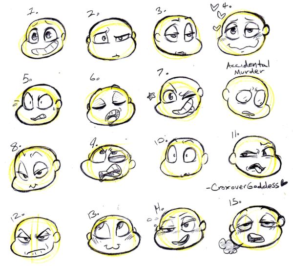 Эмоции для рисования таблица