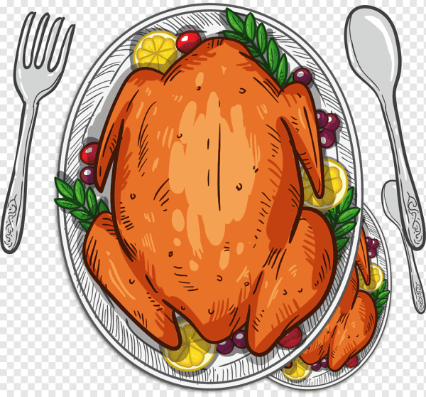 Жареная курица вектор