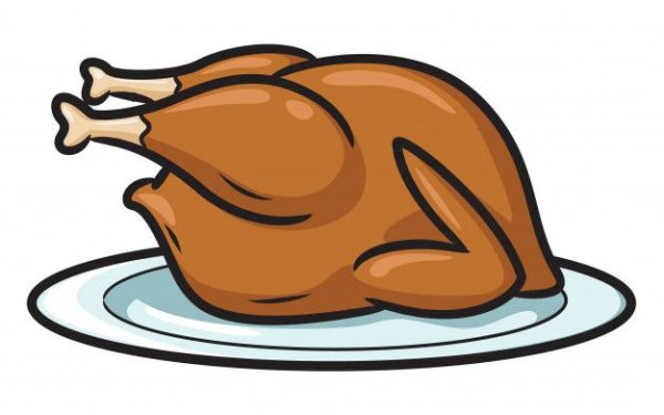 Жареная курица мультяшная