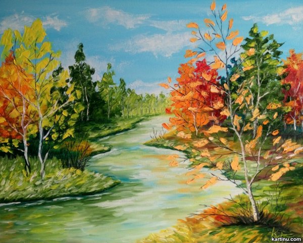 Ранняя осень живопись