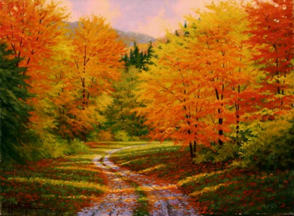 Картины Сергея Луценко осень