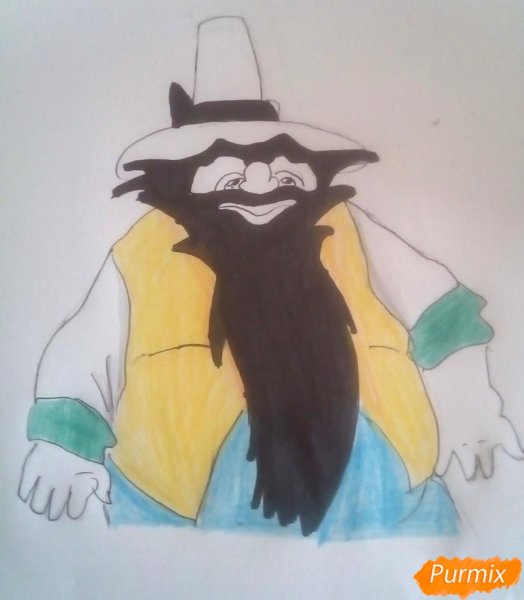 Портрет сказочного героя карабас барабас