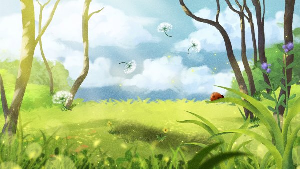 Фон Полянка для детей