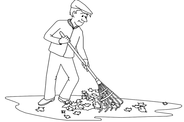 Дворник раскраска для детей