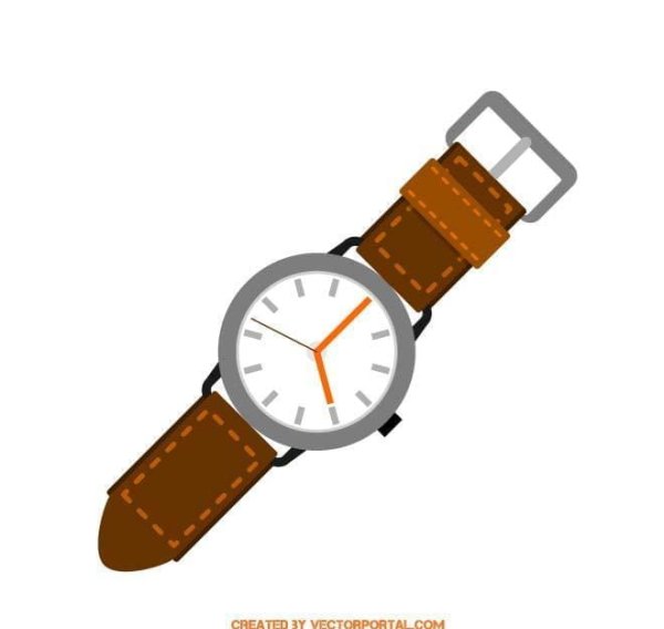Часы ручные вектор