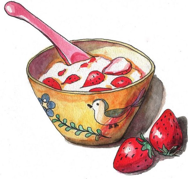 Йогурт акварель