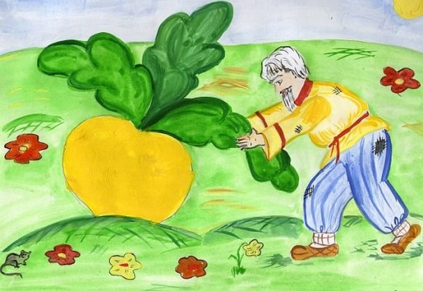 Репка рисунок карандашом