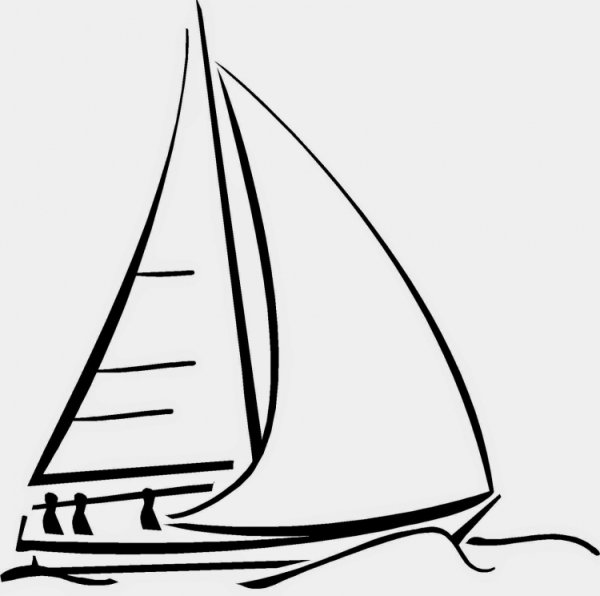 Нарисовать реку и кораблик