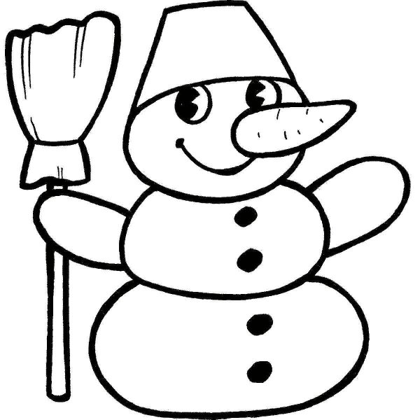 Снеговик раскраска