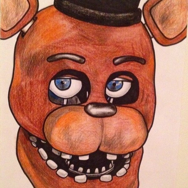 Раскраска FNAF Голден Фредди