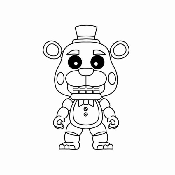 Раскраски ФНАФ 1 Голден Фредди