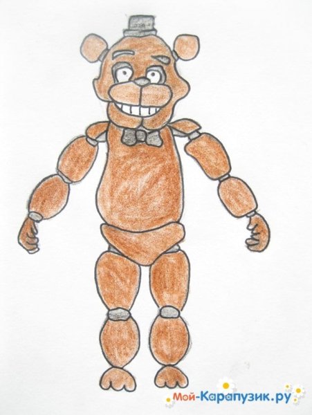 Фредди ФНАФ 1 рисунок