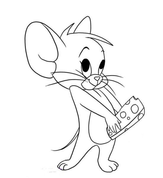 Мышонок Джерри раскраска