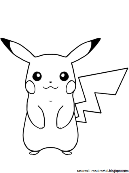 Покемон Пикачу рисунок карандашом