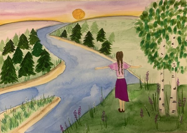 Пейзаж дали моей Родины