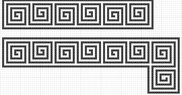 Греческий орнамент на белом фоне