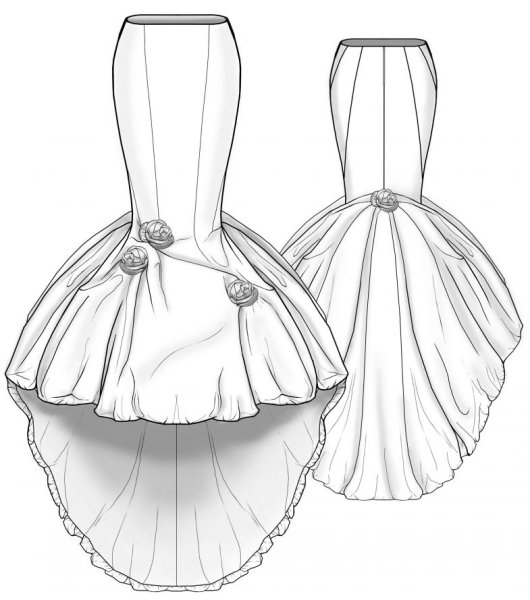 Эскиз нарядного платья