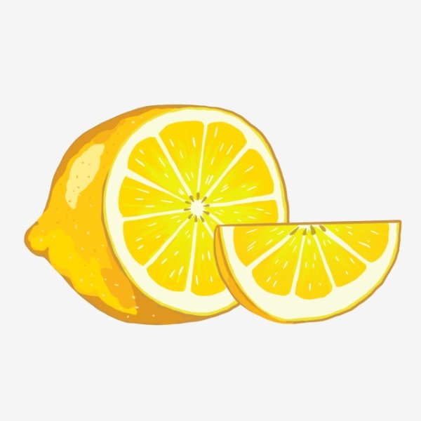 Долька лимона нарисовать