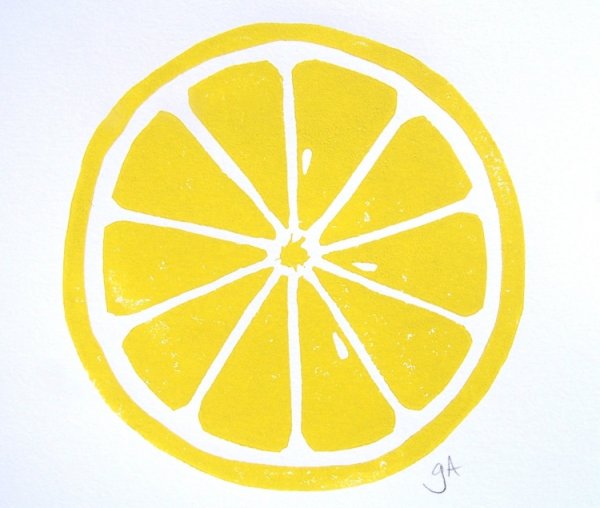 Долька лимона нарисовать