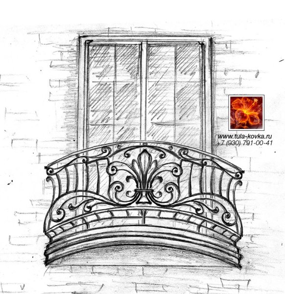 Нарисовать балкон