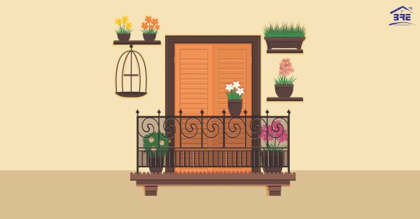 Балкон иллюстрация