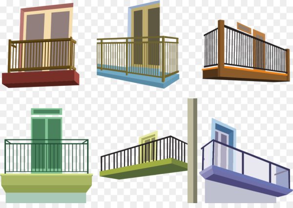 Балкон сбоку вектор