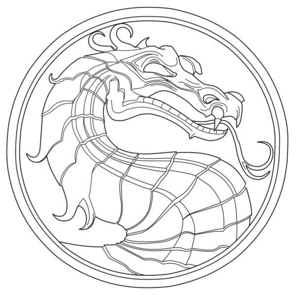 Мортал комбат дракон раскраска