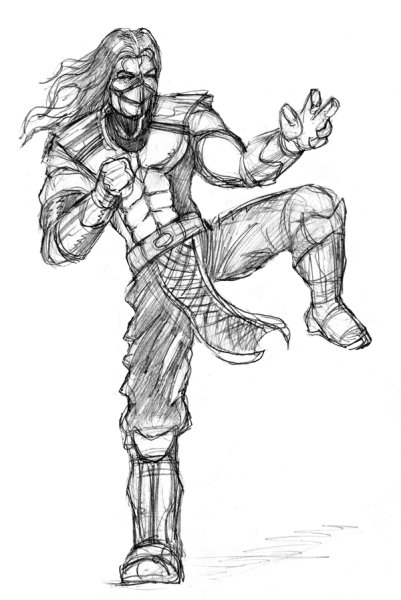 Раскраски мортал комбат Смоук