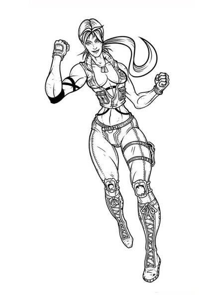 Раскраска мортал комбат Скарлет