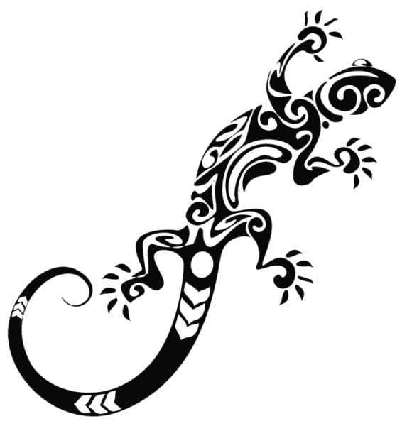 Полинезийская Татуировка ящерица