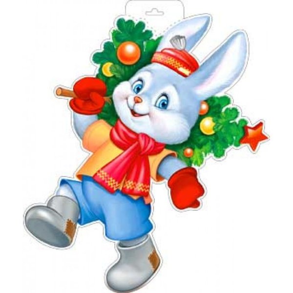 Открытка заяц новый год