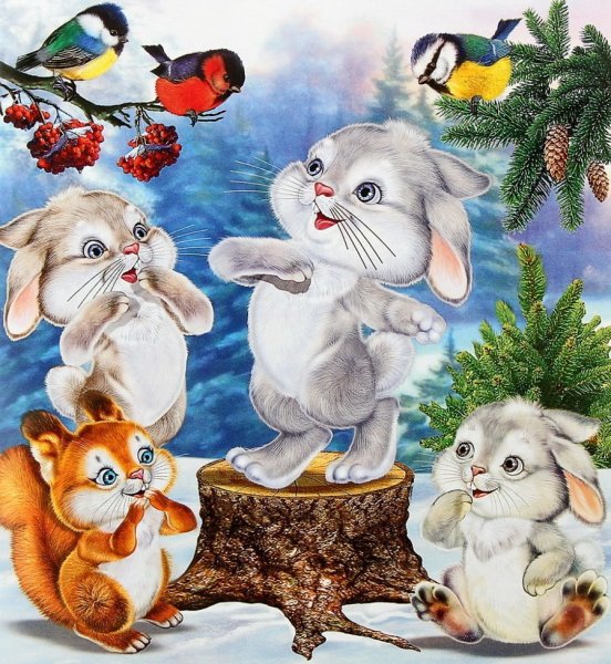 Новогодний зайчик для детей