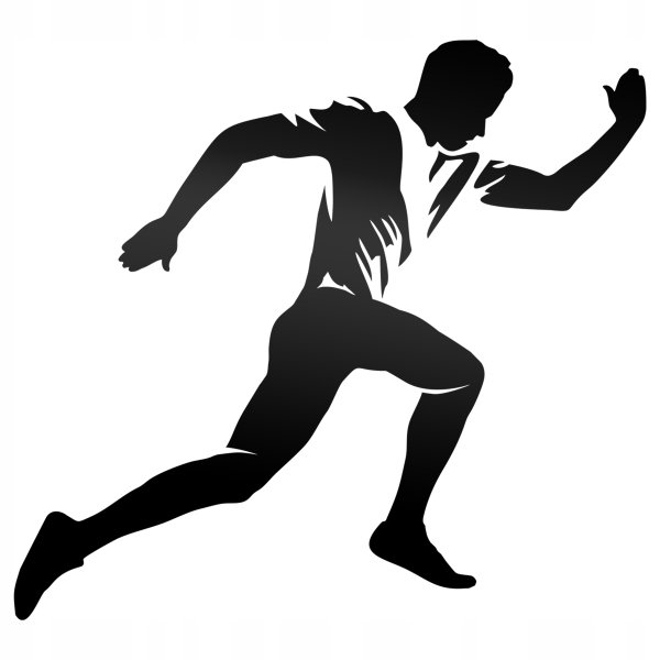 Силуэт бегущей девушки