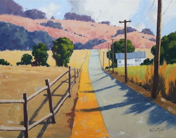 "Линейная перспектива" - пейзаж "Тоскана"