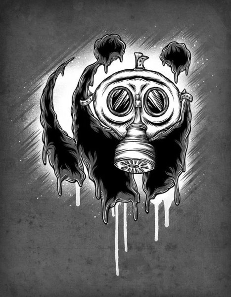 Медведь в противогазе