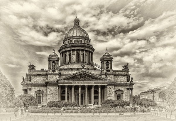 Питер Исаакиевский собор чб