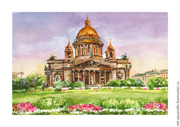 Питер Исаакиевский собор рисунок