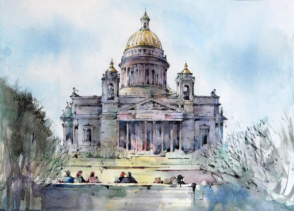 Исакиевский собор рисунок