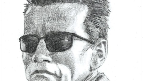 Шварценеггер Терминатор портрет