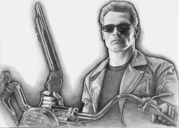 Арнольд Шварценеггер Терминатор рисунки
