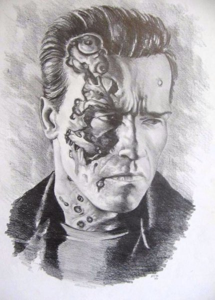 Шварценеггер Терминатор портрет