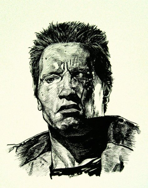 Арнольд Шварценеггер Терминатор рисунки