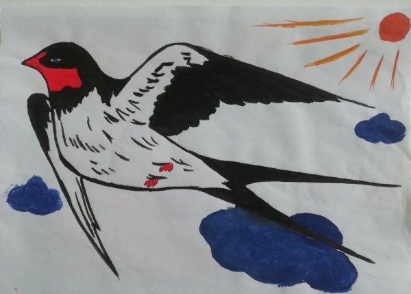 Рисование перелетные птицы