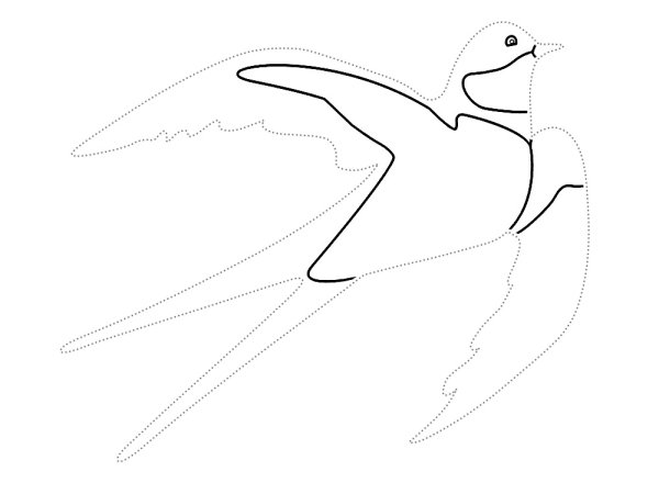 Ласточка раскраска