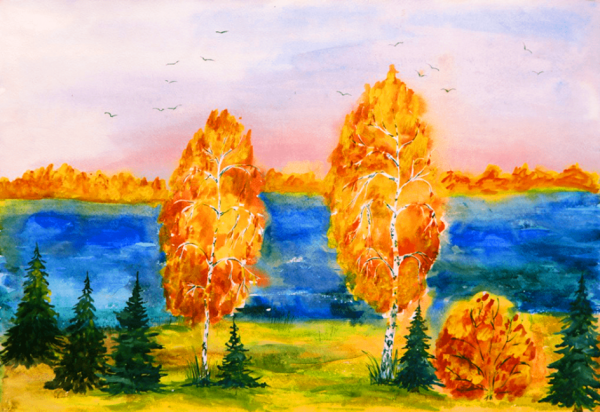 Рисунок на тему осень